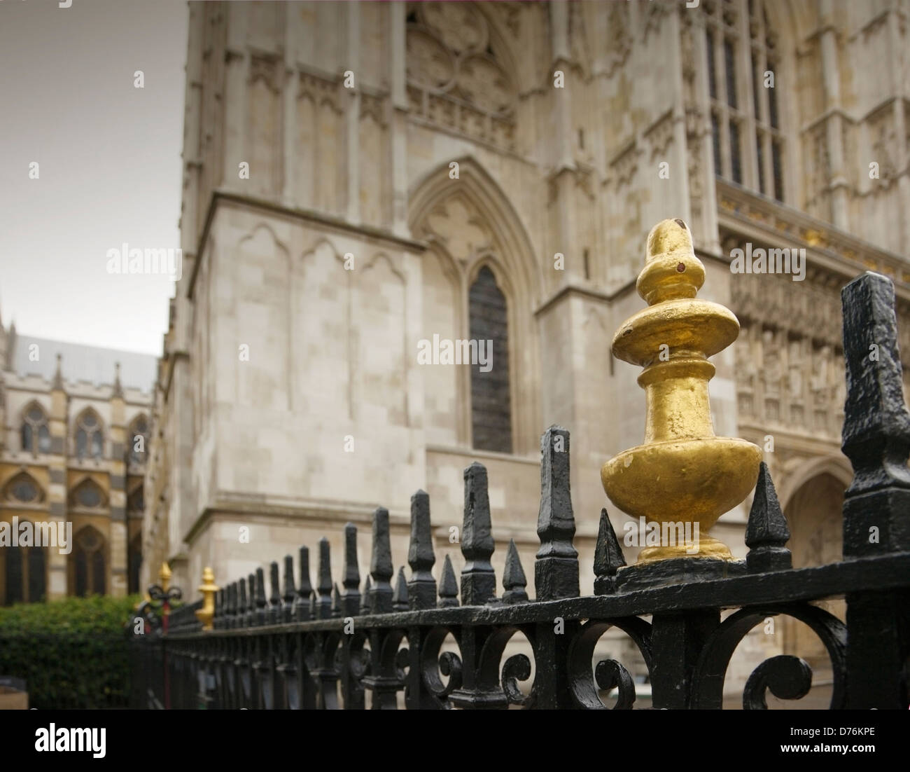 Ein Bild von Westminster Abbey, London aus einer anderen Perspektive. Stockfoto