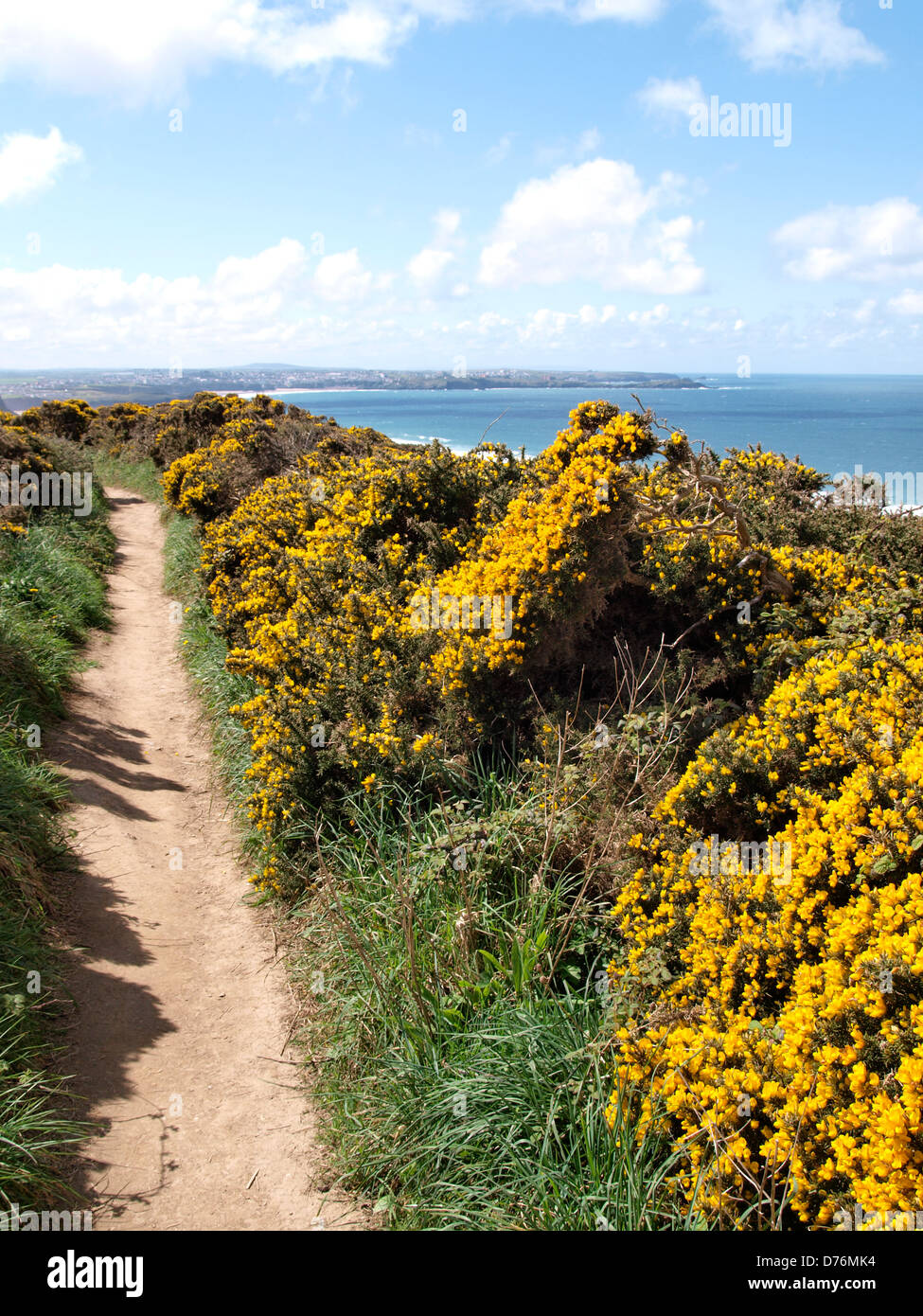 South West Coast Path, Watergate Bay, Cornwall, UK 2013 Stockfoto