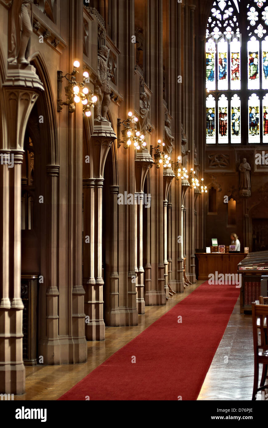 Innenansicht der John Rylands Library in Manchester. Stockfoto