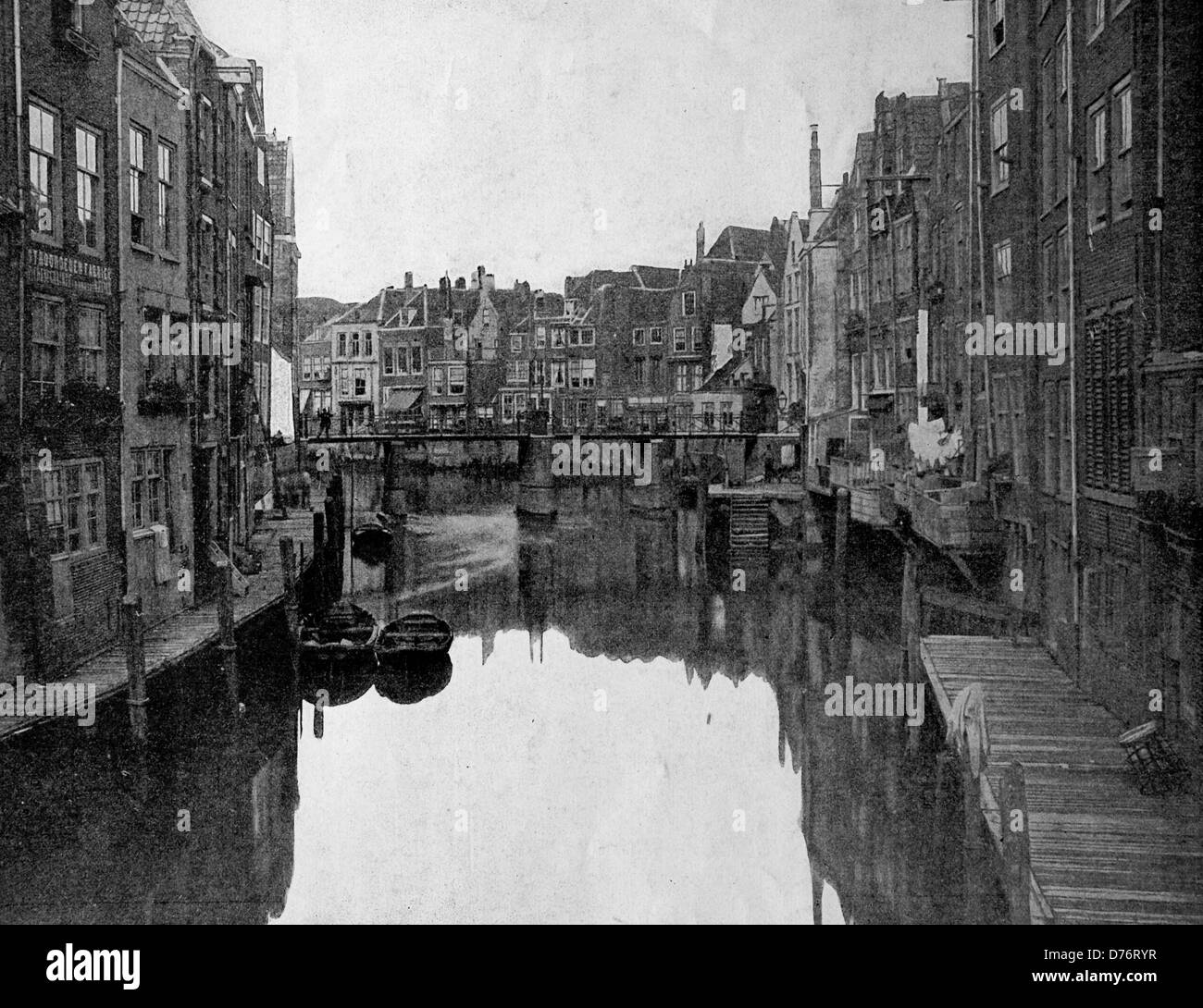 Eines der ersten Autotype Fotos von Dordrecht, Holland, um 1880 Stockfoto