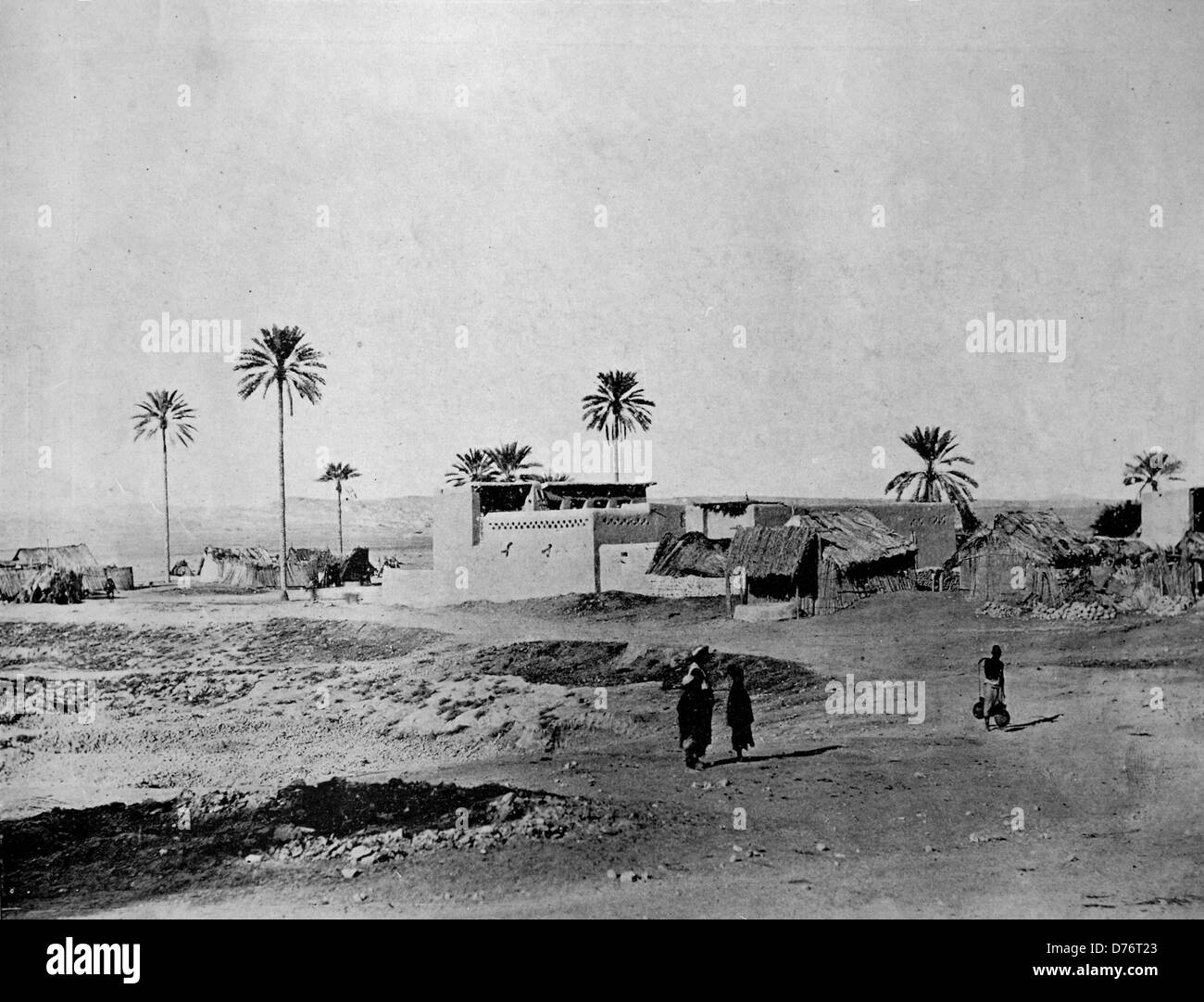 Eines der ersten Autotype Fotos der Faubourg de kehren Abbasi, Persischer Golf, um 1880 Stockfoto
