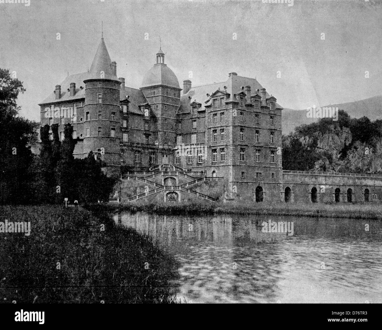 frühe Autotype des Chateau de Vizille Palastes, Vizille, Département Isère, Frankreich, 1880 Stockfoto