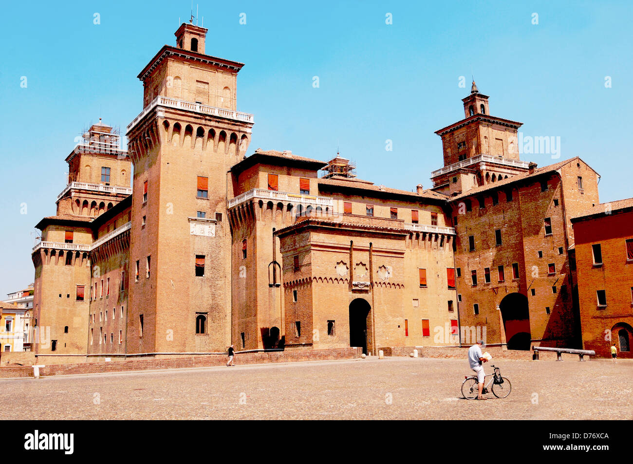 Italien Emilia Romagna Ferrara Estense Burg Stockfoto