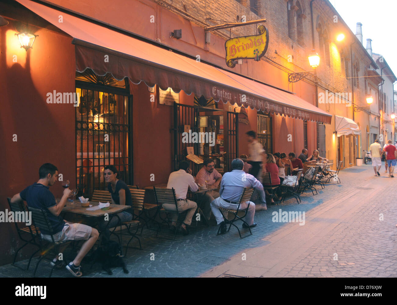 Europa Italien Emilia Romagna Ferrara Café Stockfoto
