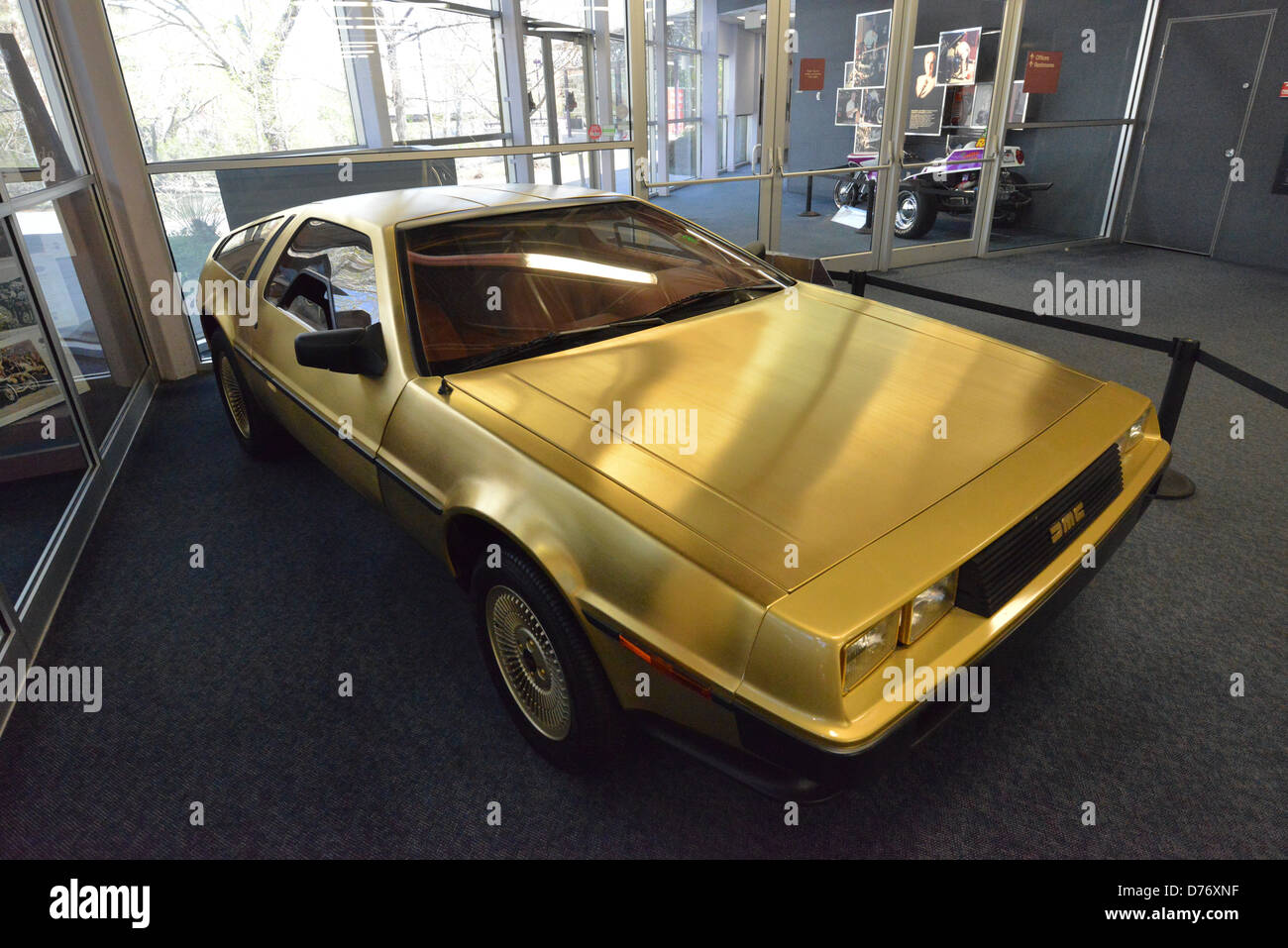 Vergoldete De Lorean. Stockfoto