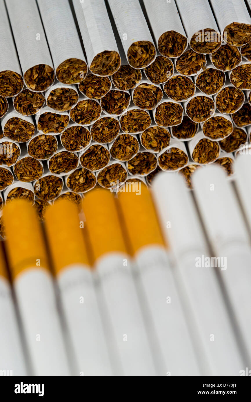 Losen, unverpackten Zigaretten. Stockfoto
