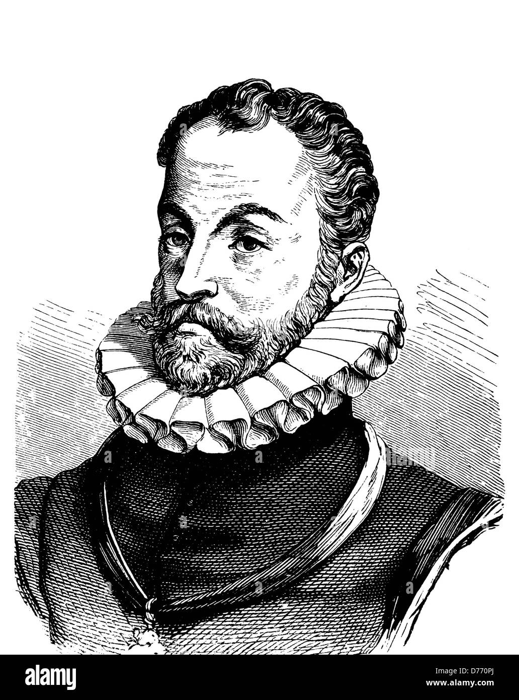 Wilhelm von Oranien-Nassau, 1533-1584, führend in der holländischen Krieg von Unabhängigkeit, historischen Holzschnitt, 1880 Stockfoto