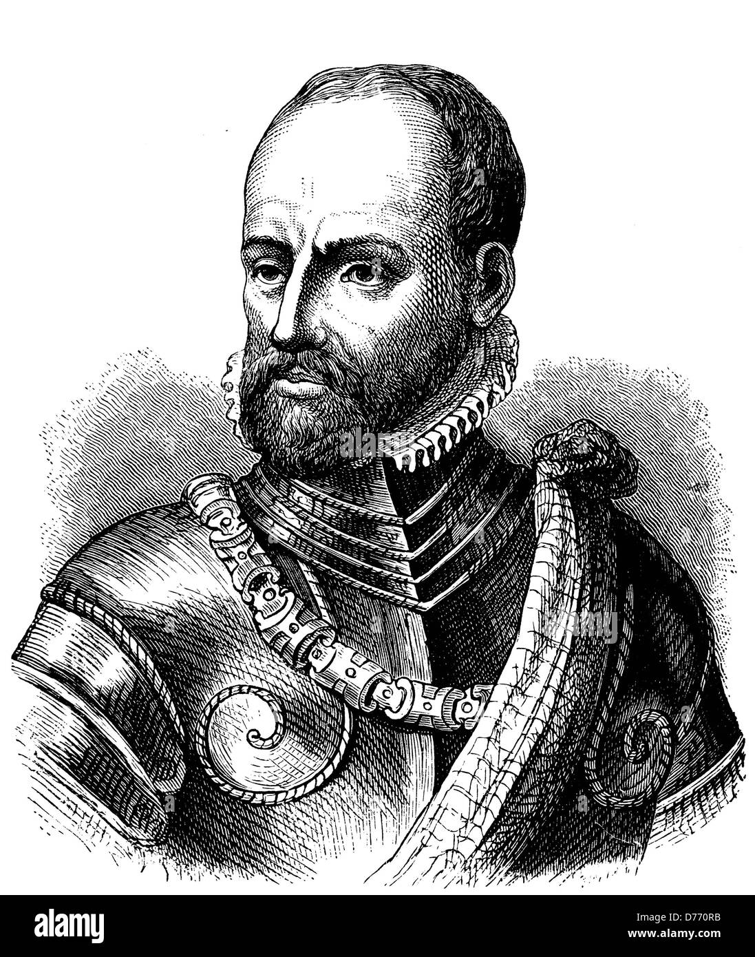 Philippe de Montmorency, Graf von Horn, 1518-1568, niederländische Admiral, Freiheitskämpfer, Ritter des Ordens vom Goldenen Vlies, h Stockfoto