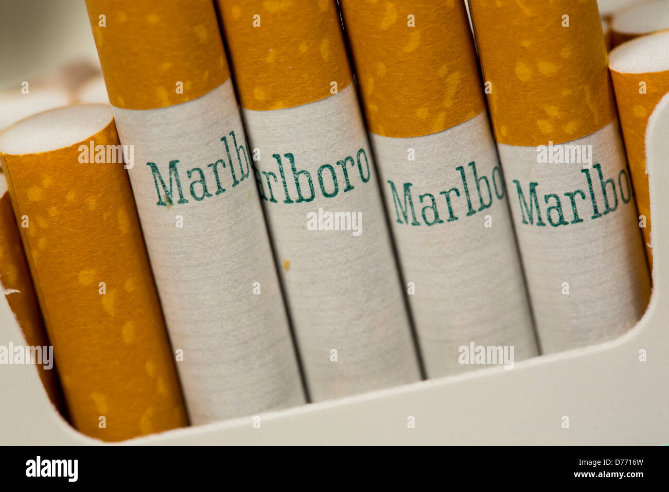 Eine Packung Marlboro Menthol Zigaretten. Stockfoto