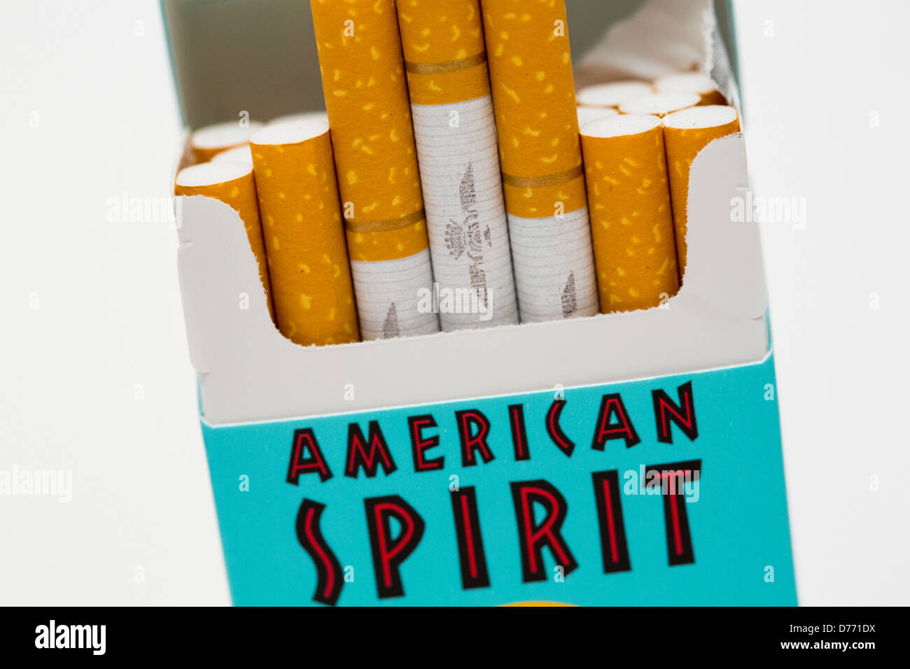 Eine Packung American Spirit Zigaretten Stockfotografie - Alamy