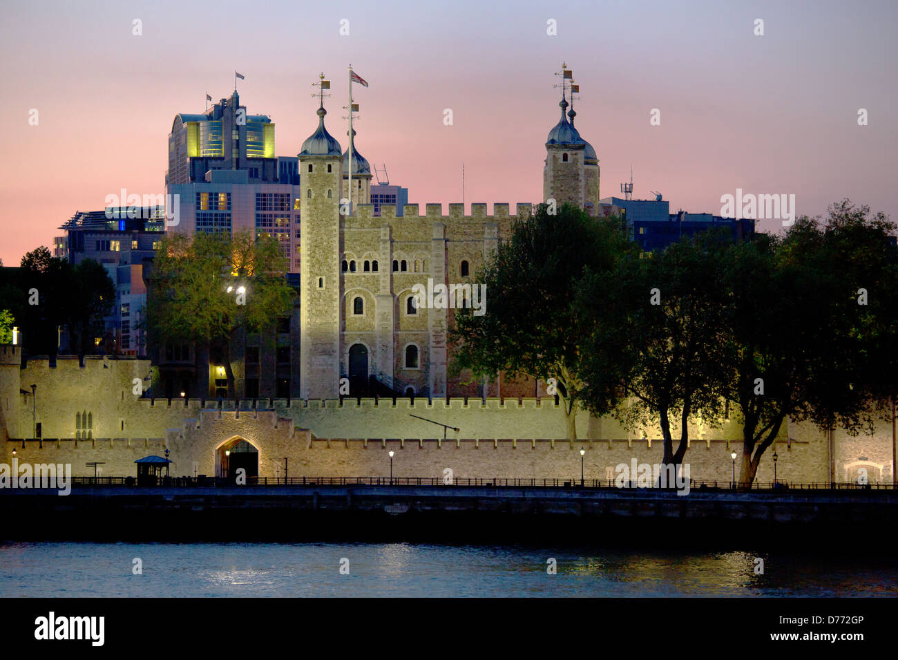 London, Großbritannien, den Tower of London bei Sonnenuntergang Stockfoto