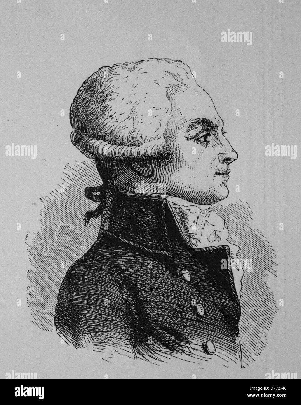 Maximilian Robespierre, 1758-1794, französischer Politiker, historischen Holzschnitt, um 1880 Stockfoto