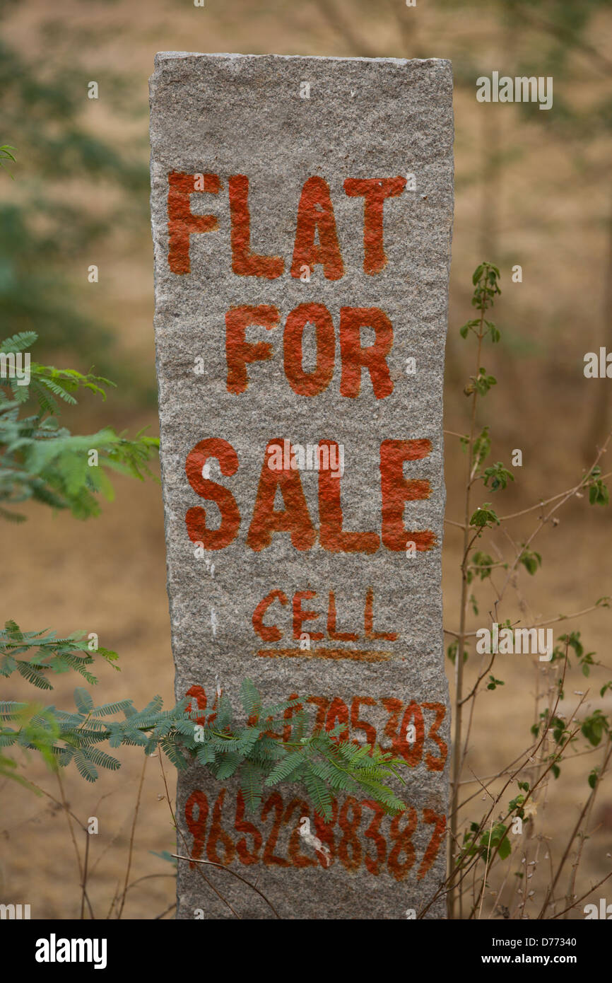 Wohnung zu verkaufen Indien Stockfoto