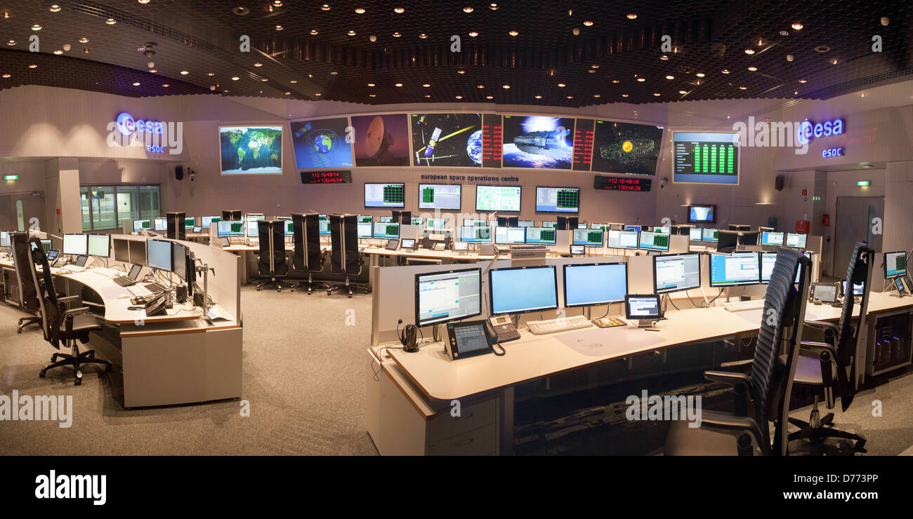 Europäische Weltraumorganisation: European Space Operations Center in Darmstadt, Deutschland Stockfoto