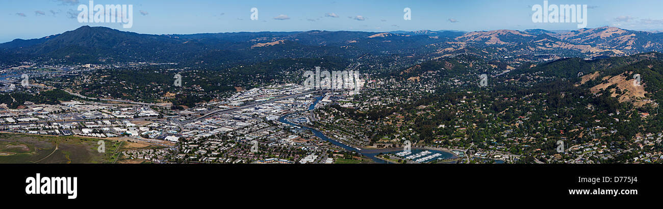 Luftaufnahme von San Rafael, Marin County, Kalifornien Stockfoto