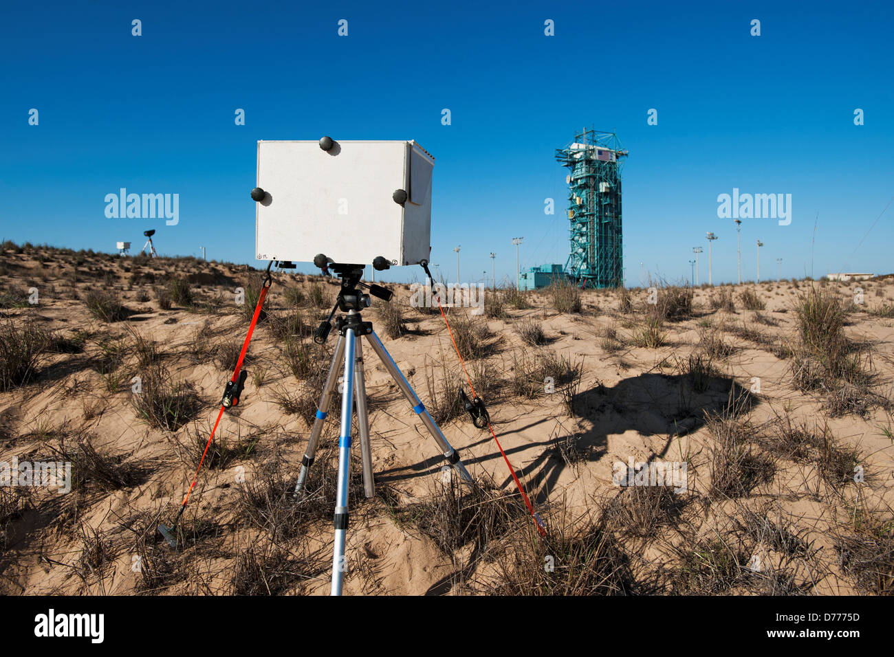 Remote-Kameras im Space Launch komplexe 2-West Stockfoto