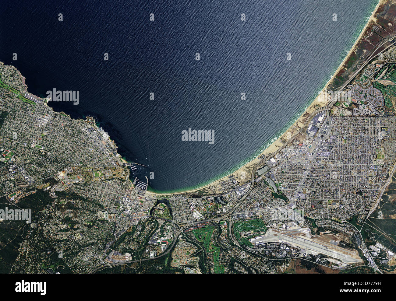 Luftbild-Karte Monterey, Kalifornien Stockfoto