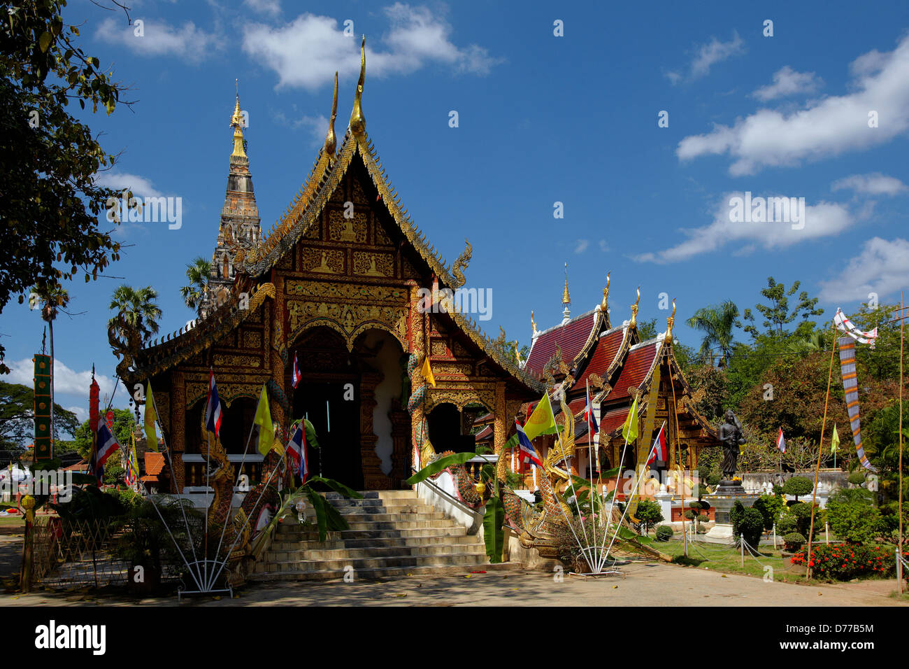 Stadttempel Chedi Liam Temple Thailand Wiang Kum Kam entstand c.1287 blieb in Gebrauch in Lan Na Frühzeit nach Neustadt Stockfoto