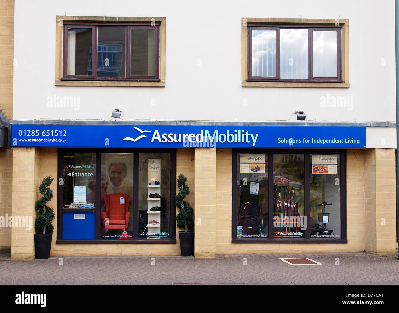 AssuredMobility Shop Cirencester Stockfoto