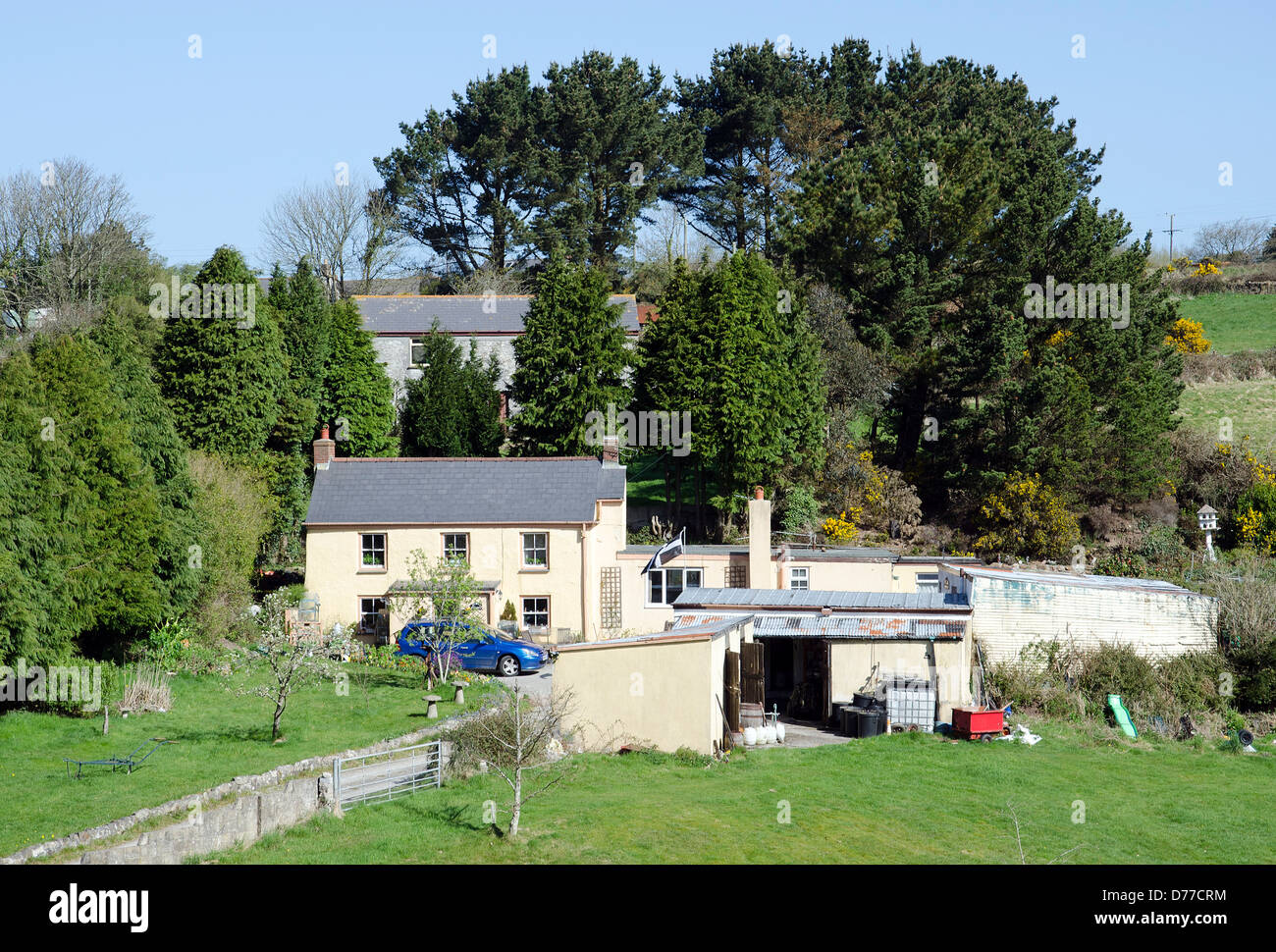 Ein Ferienhaus in ländlicher Umgebung in der Nähe von Redruth, Cornwall, UK Stockfoto