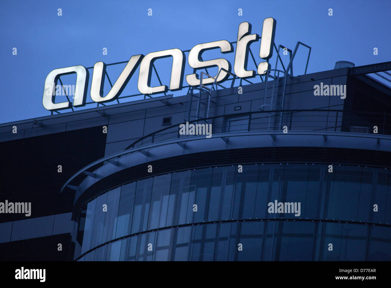 Avast-Hauptbüro Prag Tschechische Republik Stockfoto