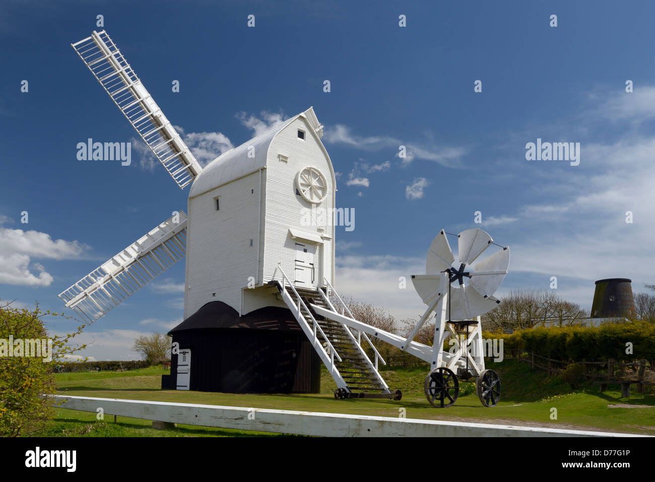 Jill Windmühle auf der South Downs über dem Dorf Clayton, East Sussex, Großbritannien Stockfoto