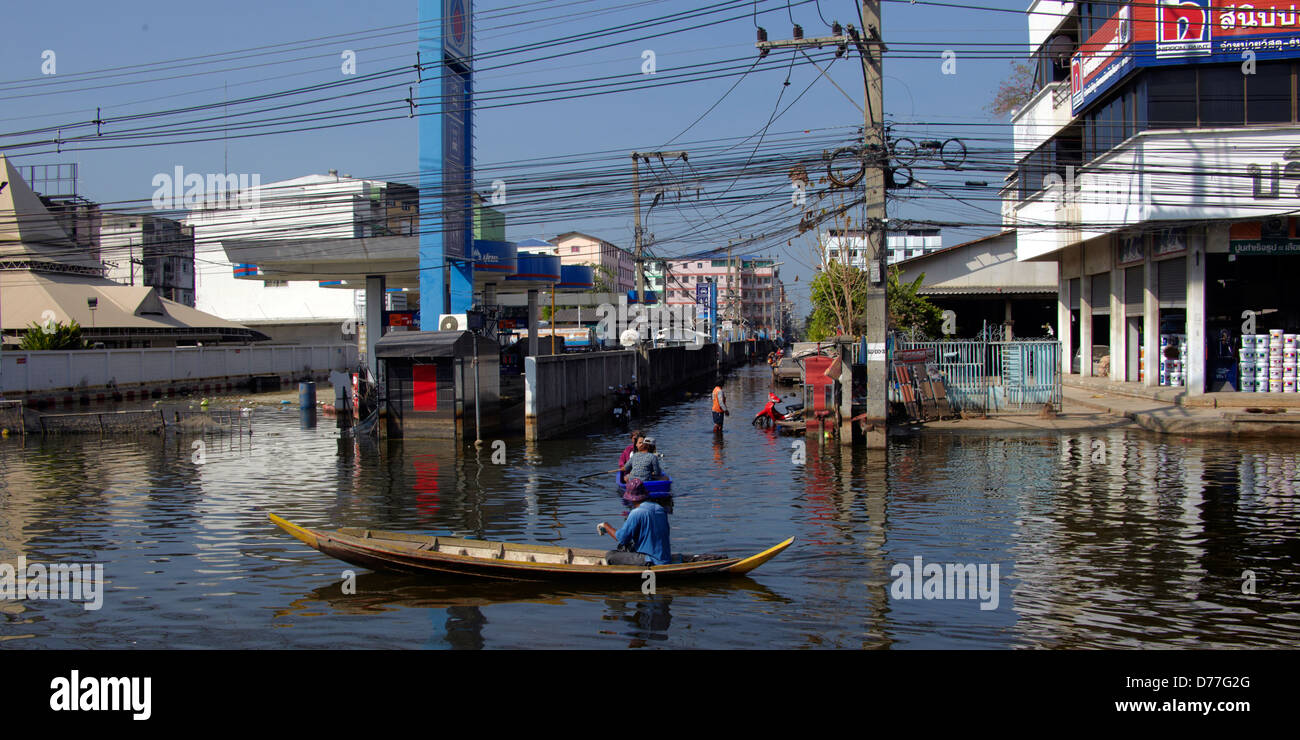 Bangkok Stadt Thailand Flut Stockfoto