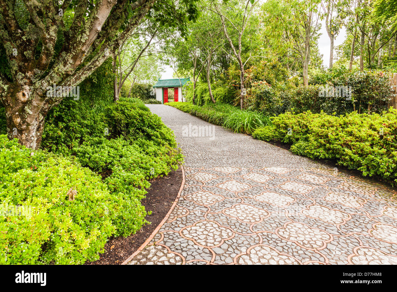 Chinesische Gelehrte Garten, Hamilton Gardens, Hamilton, Waikato, Neuseeland. Stockfoto