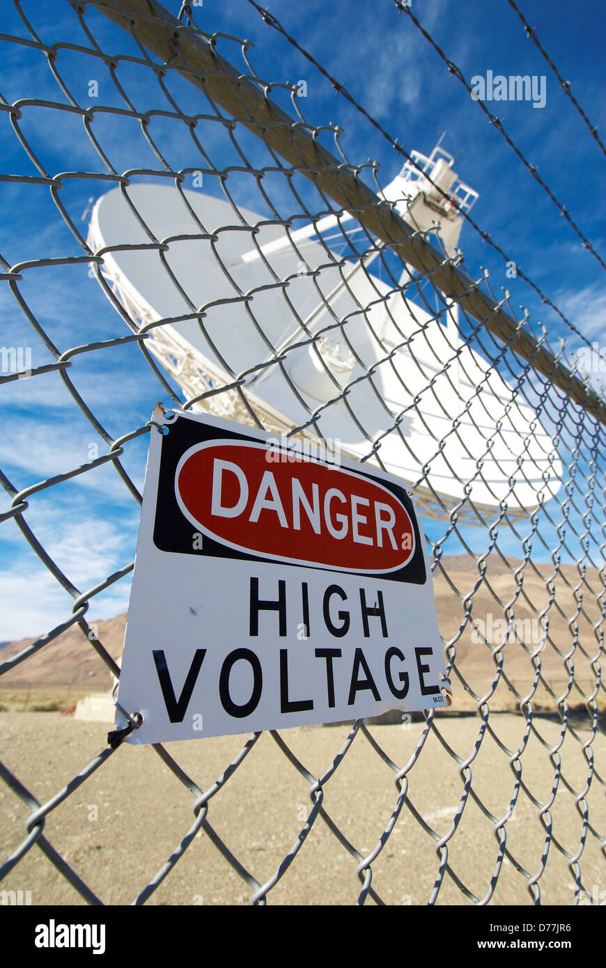 Sehr große Baseline Array VLBA Teleskop Funkantennen Owens Valley Big Pine Kalifornien USA Stockfoto