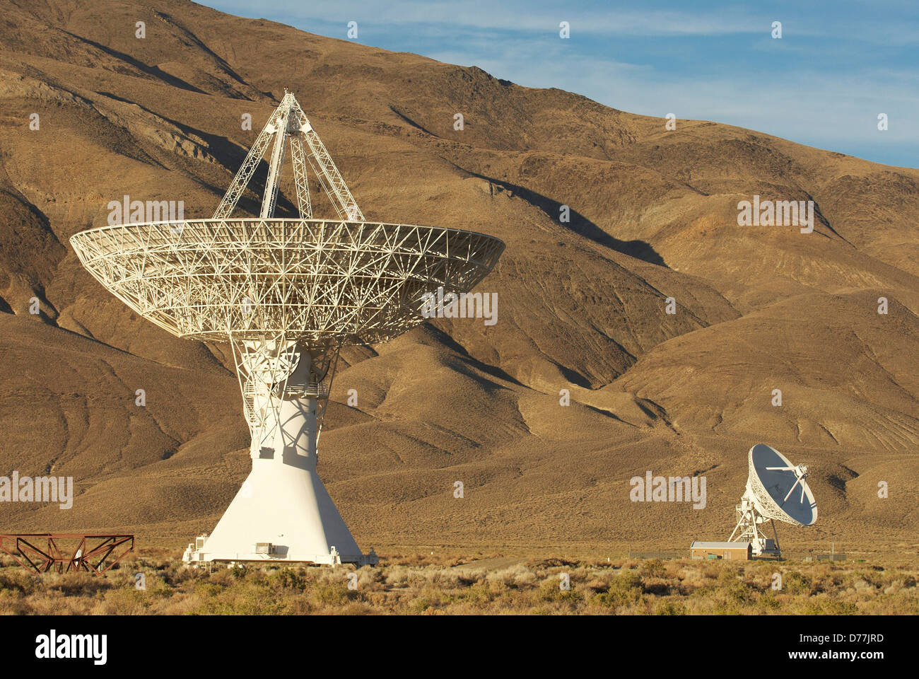 Radioteleskop Owens Valley Radio Observatory sehr große Baseline Array Owens Valley Big Pine Kalifornien USA Stockfoto