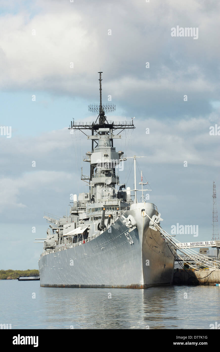 USS Missouri in Pearl Harbor Hawaii USA Stockfoto