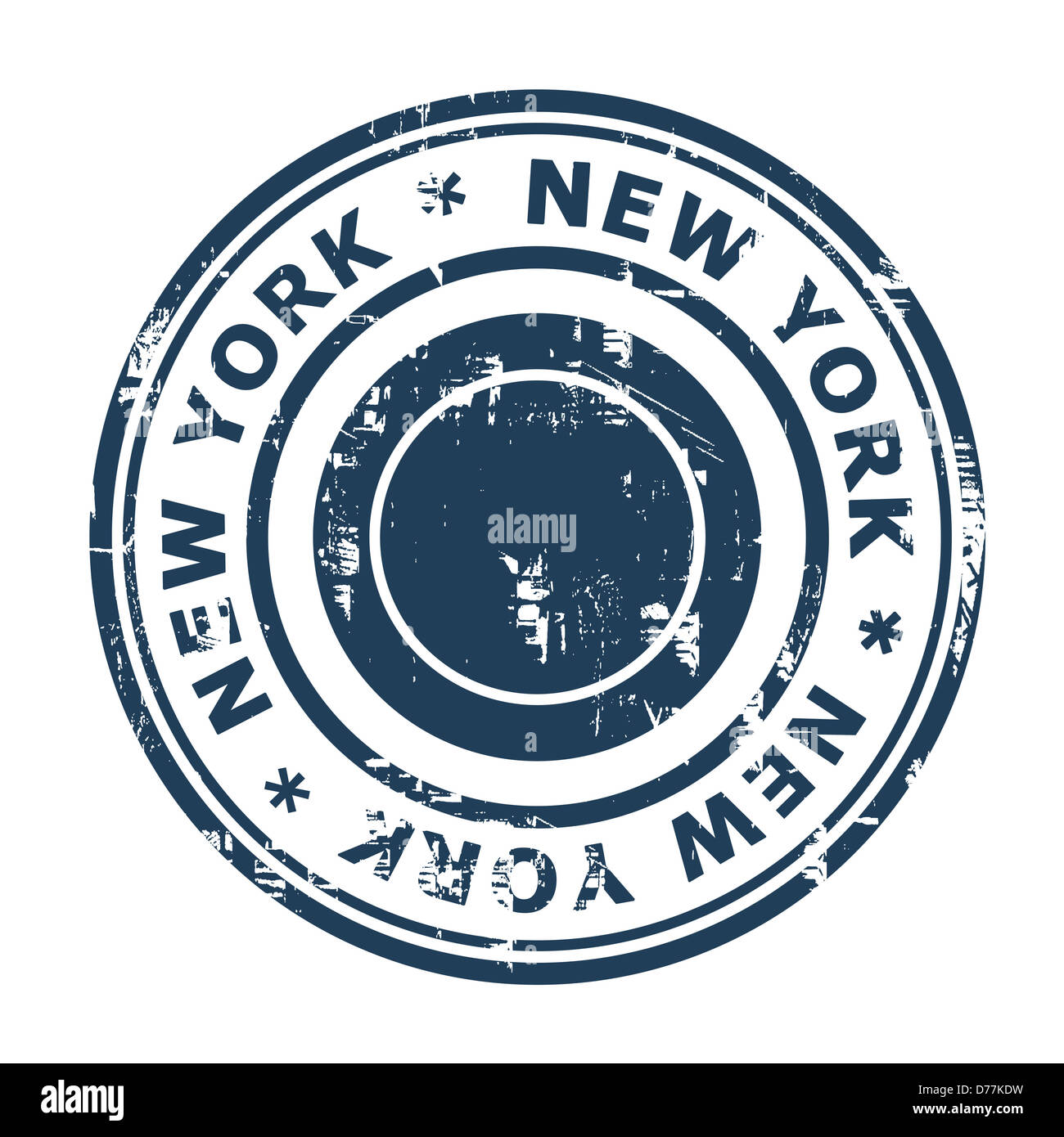New York reisen Stempel isoliert auf einem weißen Hintergrund. Stockfoto