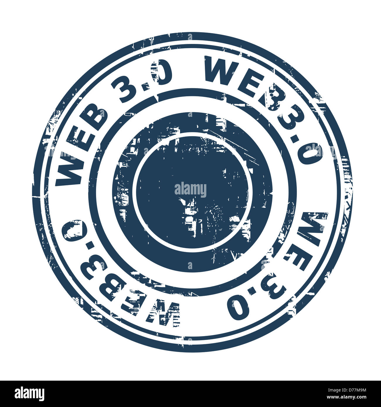 Web 3.0 Stempel isoliert auf einem weißen Hintergrund. Stockfoto