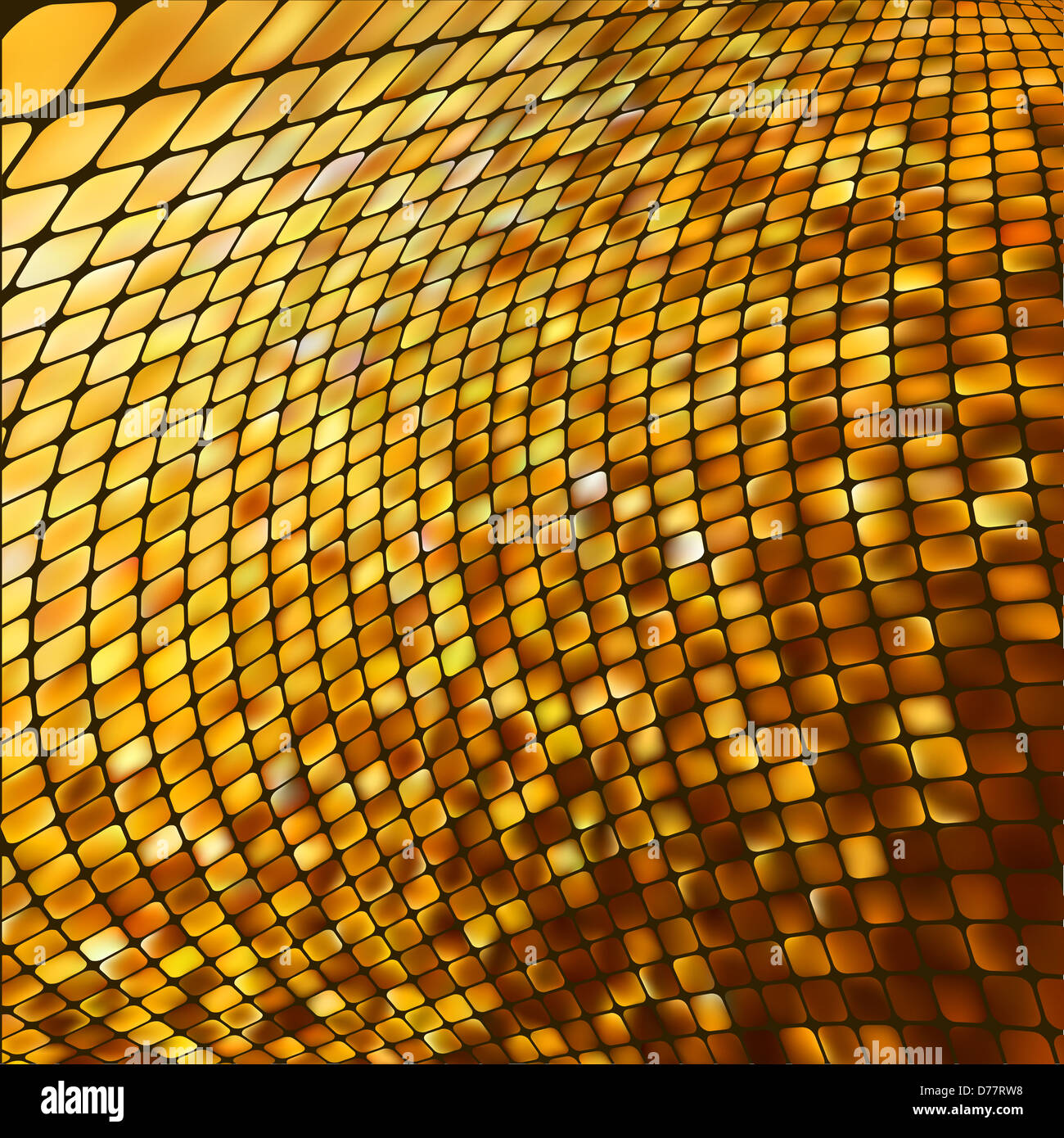 Abstrakte farbige Goldmosaik Hintergrund Stockfoto