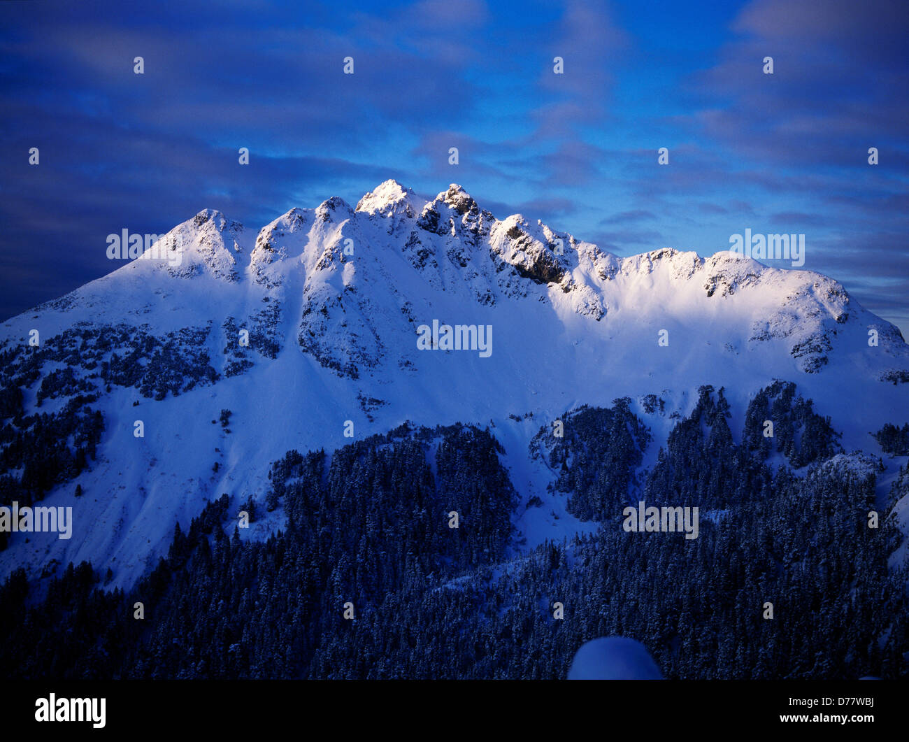 Harbor Berg betrachtet Gavin Hügel oberhalb von Sitka Baronof Insel Tongass National Forest Alaska. Stockfoto