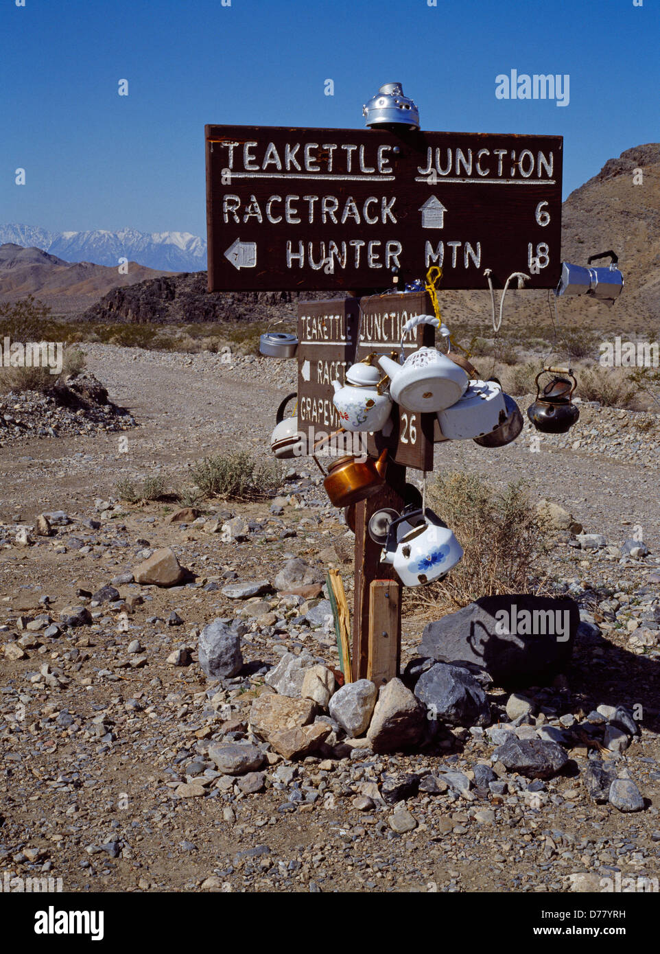 Einen Wasserkocher Junction Death Valley Nationalpark Kalifornien. Stockfoto