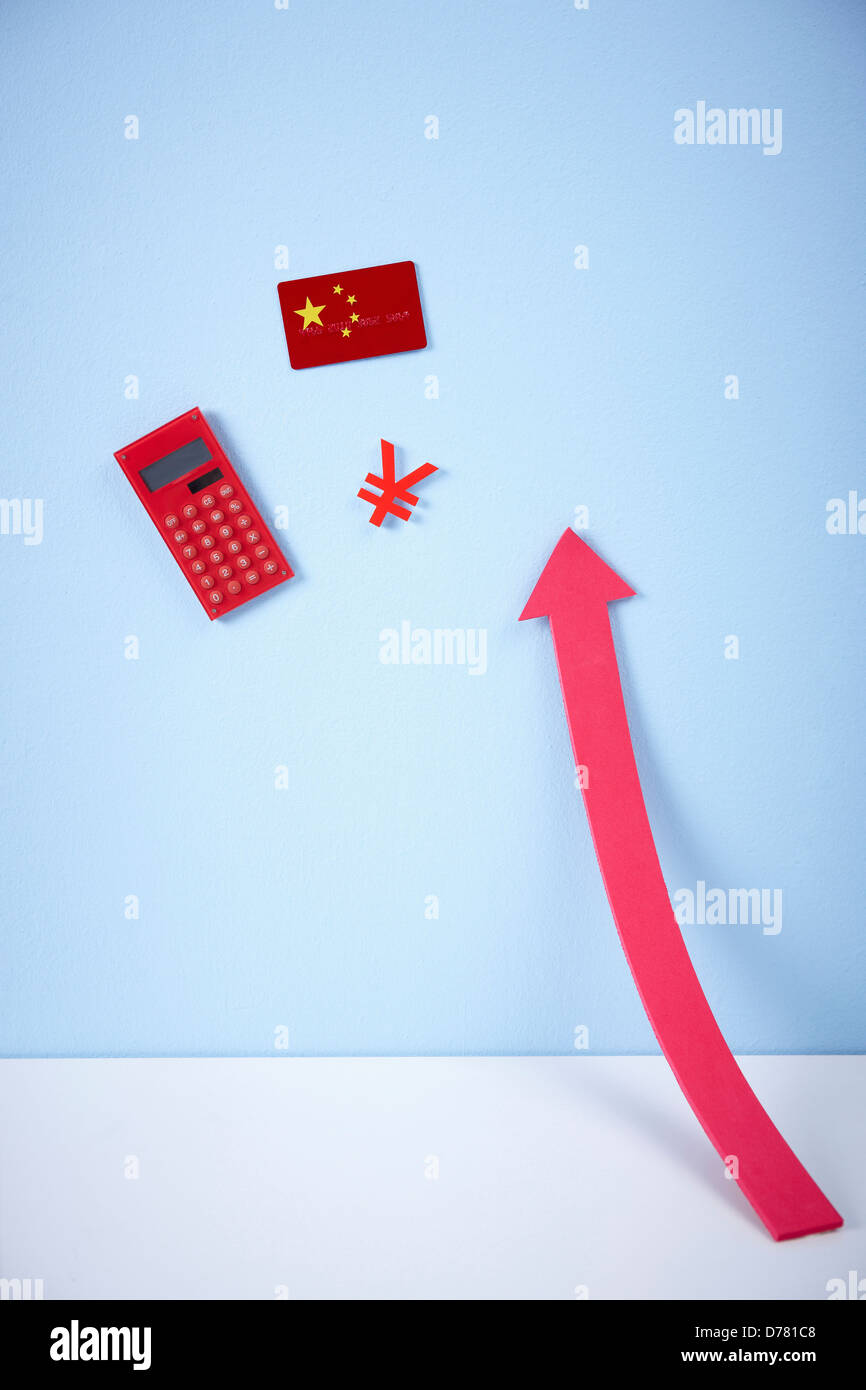 Rote Symbole für China Stockfoto