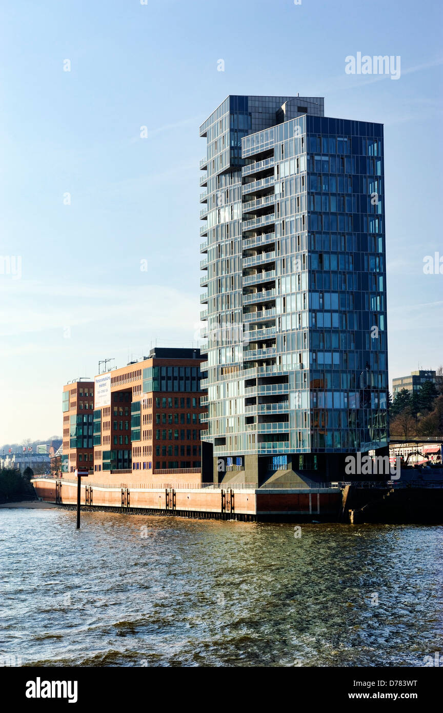 Wohnturm Kristall in große Elbstrasse in Altona, Hamburg, Deutschland, Europa Stockfoto