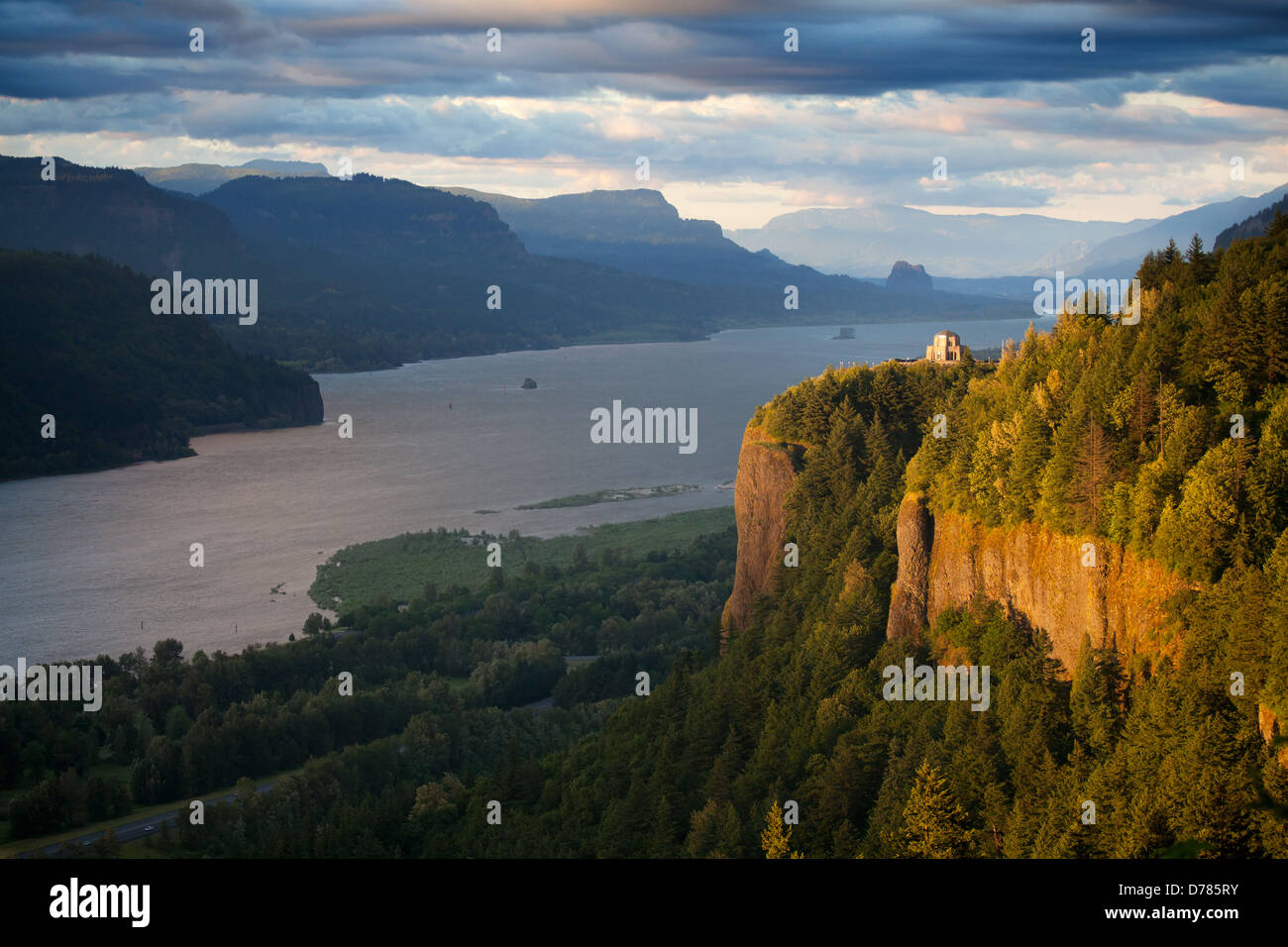 Oregon Landschaft - Crown Point mit Blick auf den Columbia River und die Schlucht Stockfoto