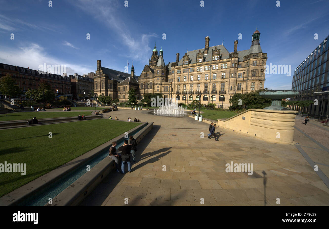 Sheffield Town Hall ist ein Gebäude in der Stadt von Sheffield, England. Das Gebäude wird durch Sheffield Stadtrat genutzt. Stockfoto