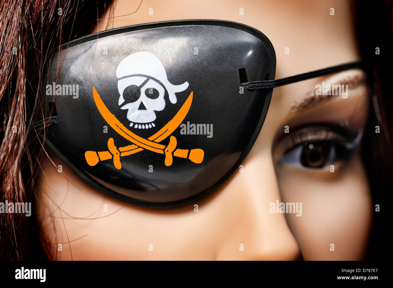 Piraten Augenklappe, symbolische Foto Piratenpartei Stockfoto