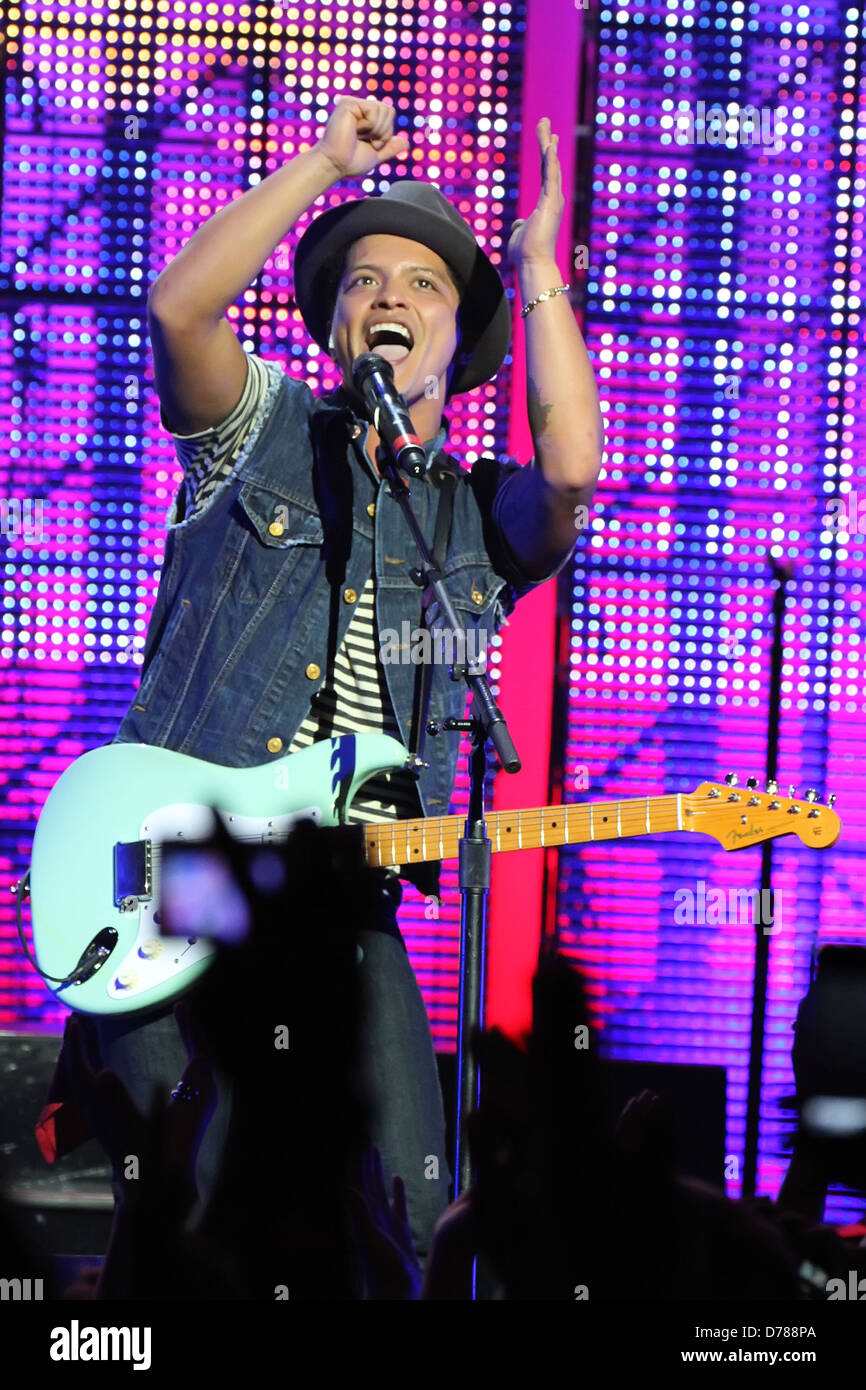 Bruno Mars die live in der Pearl-Theater innen das Palms Hotel and Casino Las Vegas, Nevada - 16.06.11 Stockfoto
