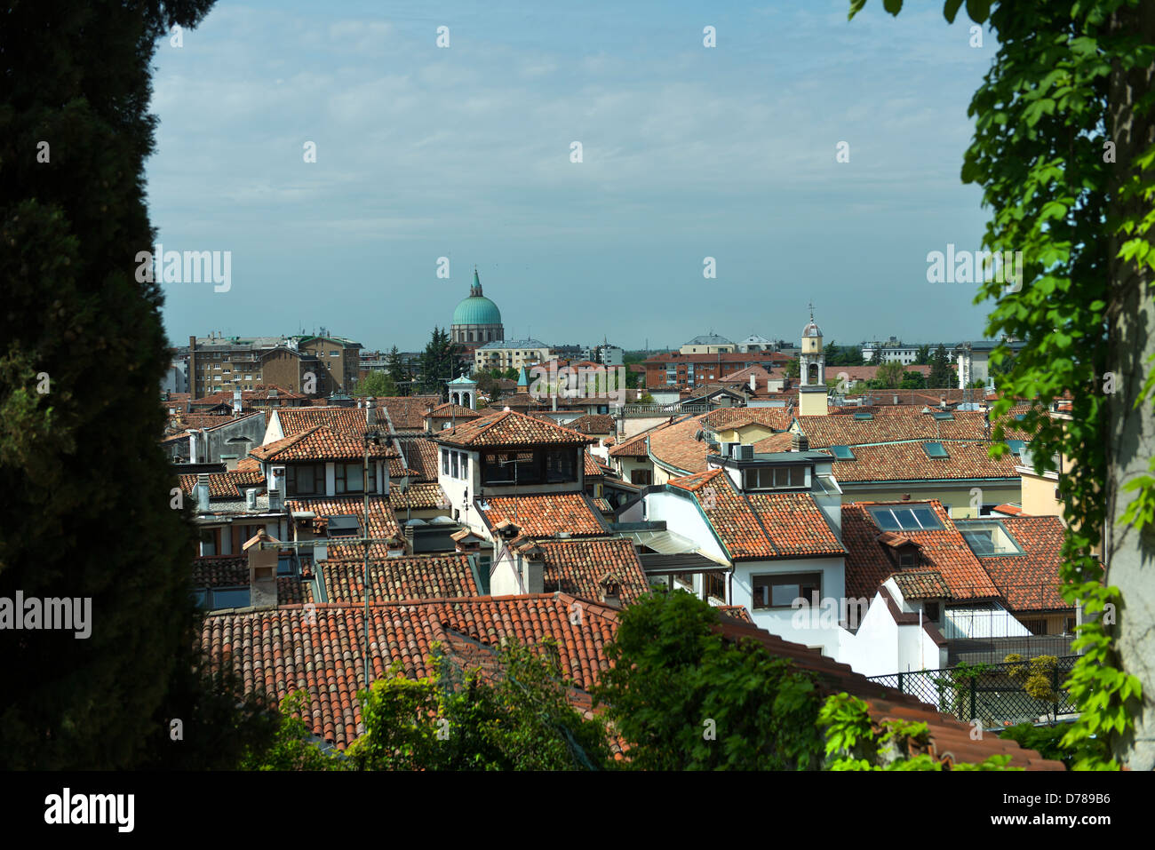eine Ansicht von Udine aus dem Schloss Stockfoto