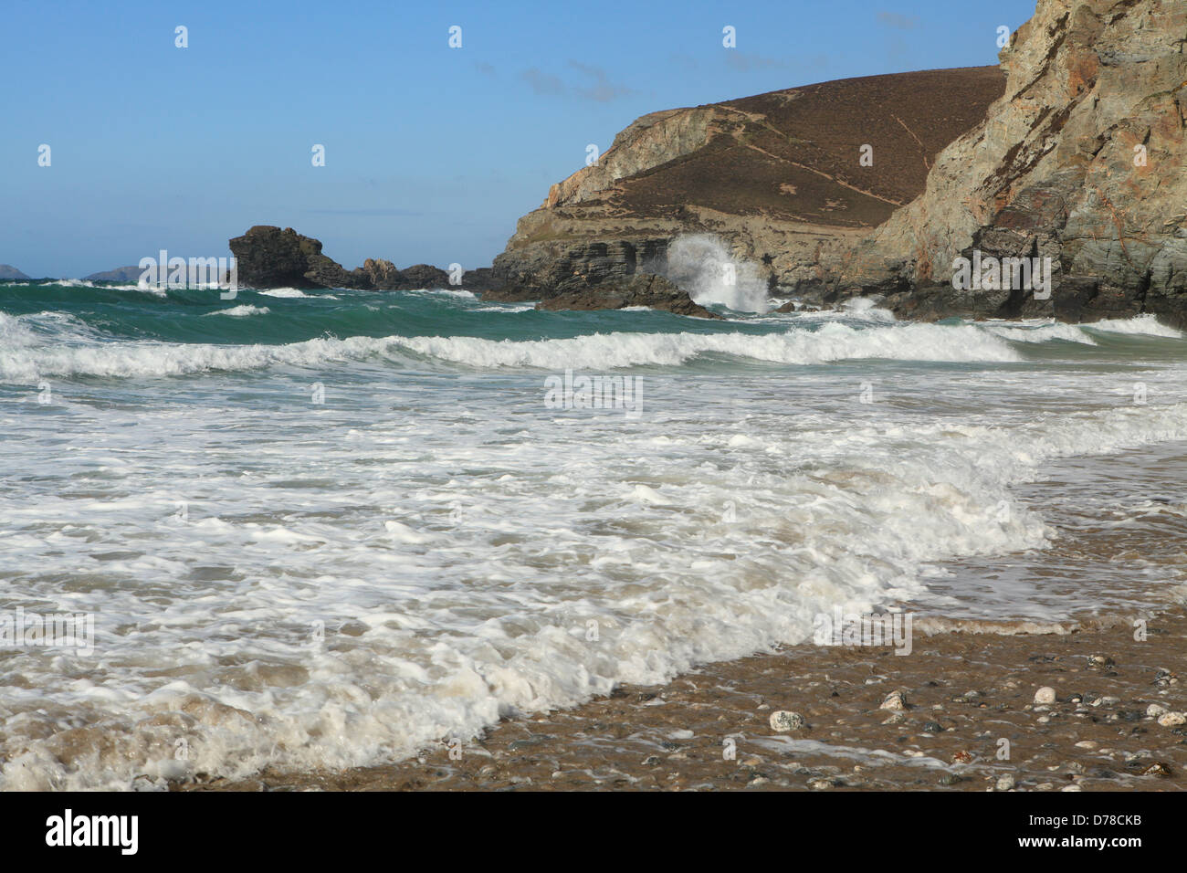 Trevaunance Cove, North Cornwall, England, UK Stockfoto