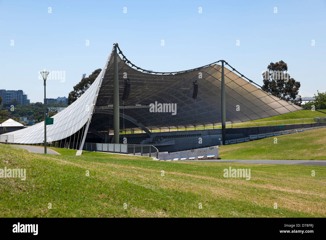 Der Sidney Myer Music Bowl, ein Outdoor-Entertainment-Center in Melbourne, Australien. Stockfoto