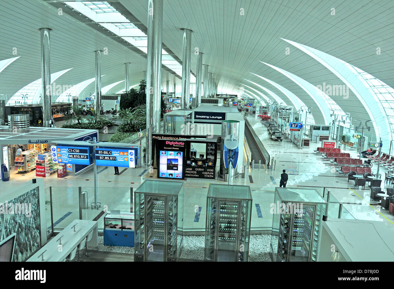 Departure Hall terminal 3 Dubai internationaler Flughafen Stockfoto