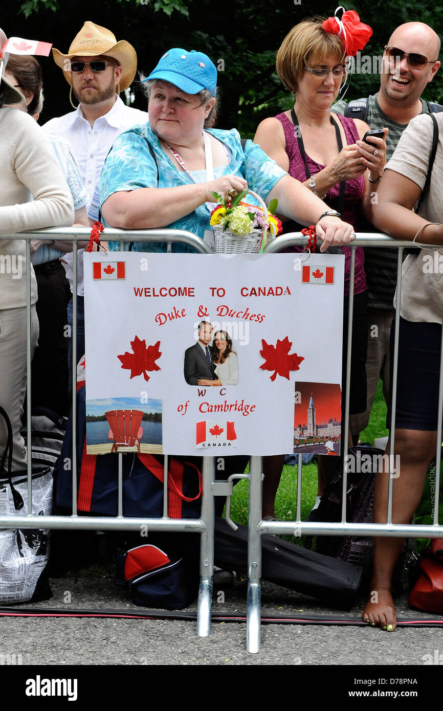 Offizielle Begrüßung Atmosphäre nach Kanada in der Regierung Haus Rideau Hall während der königlichen Tour 2011-Ottawa, Kanada- Stockfoto