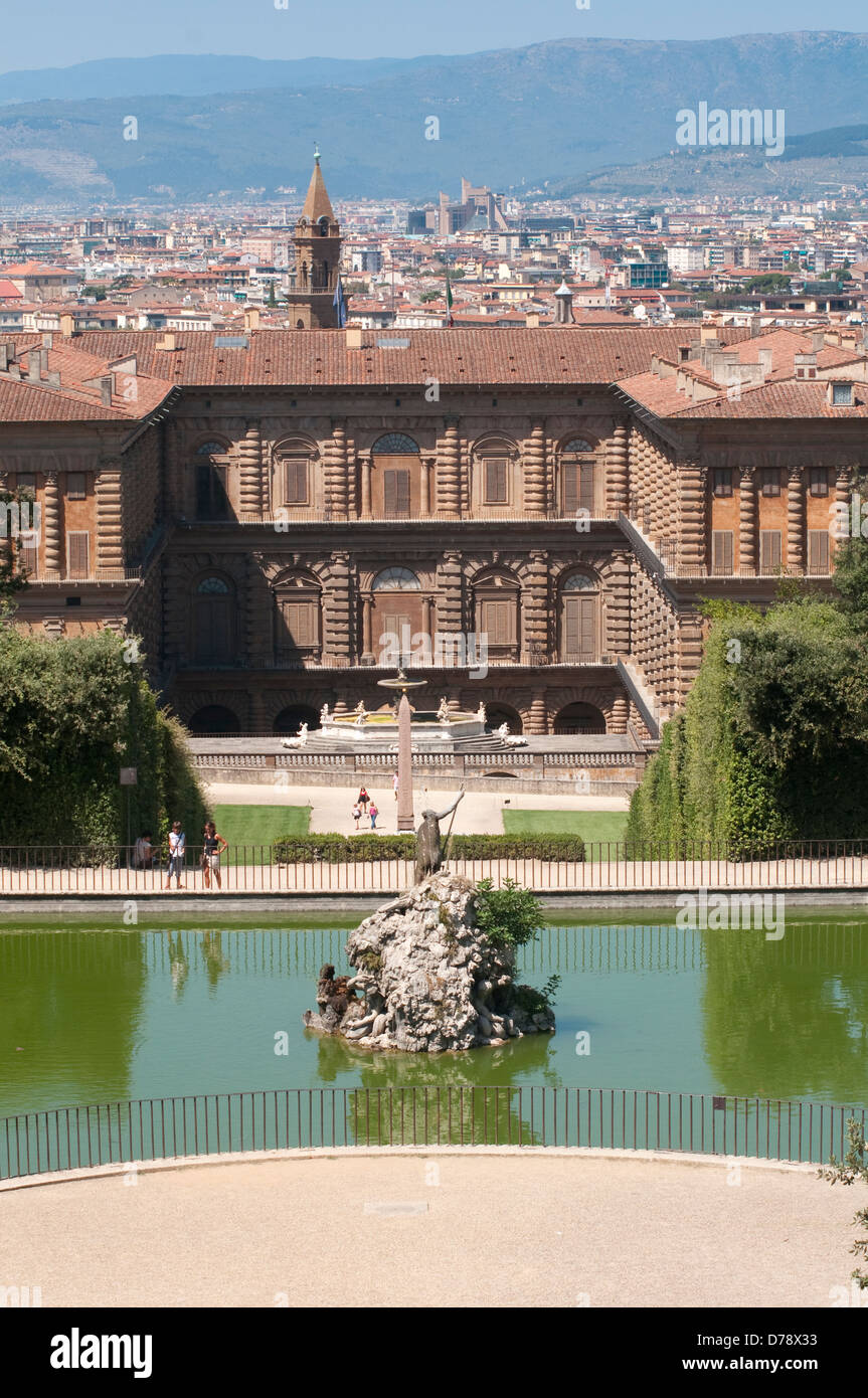 Italien, Toskana, Florenz, Giardino Dei Boboli Garten Brunnen