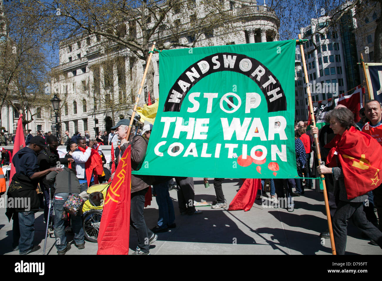 Maifeiertag Rallye 2013 - Wandsworth Stop the War Koalition - London UK Stockfoto