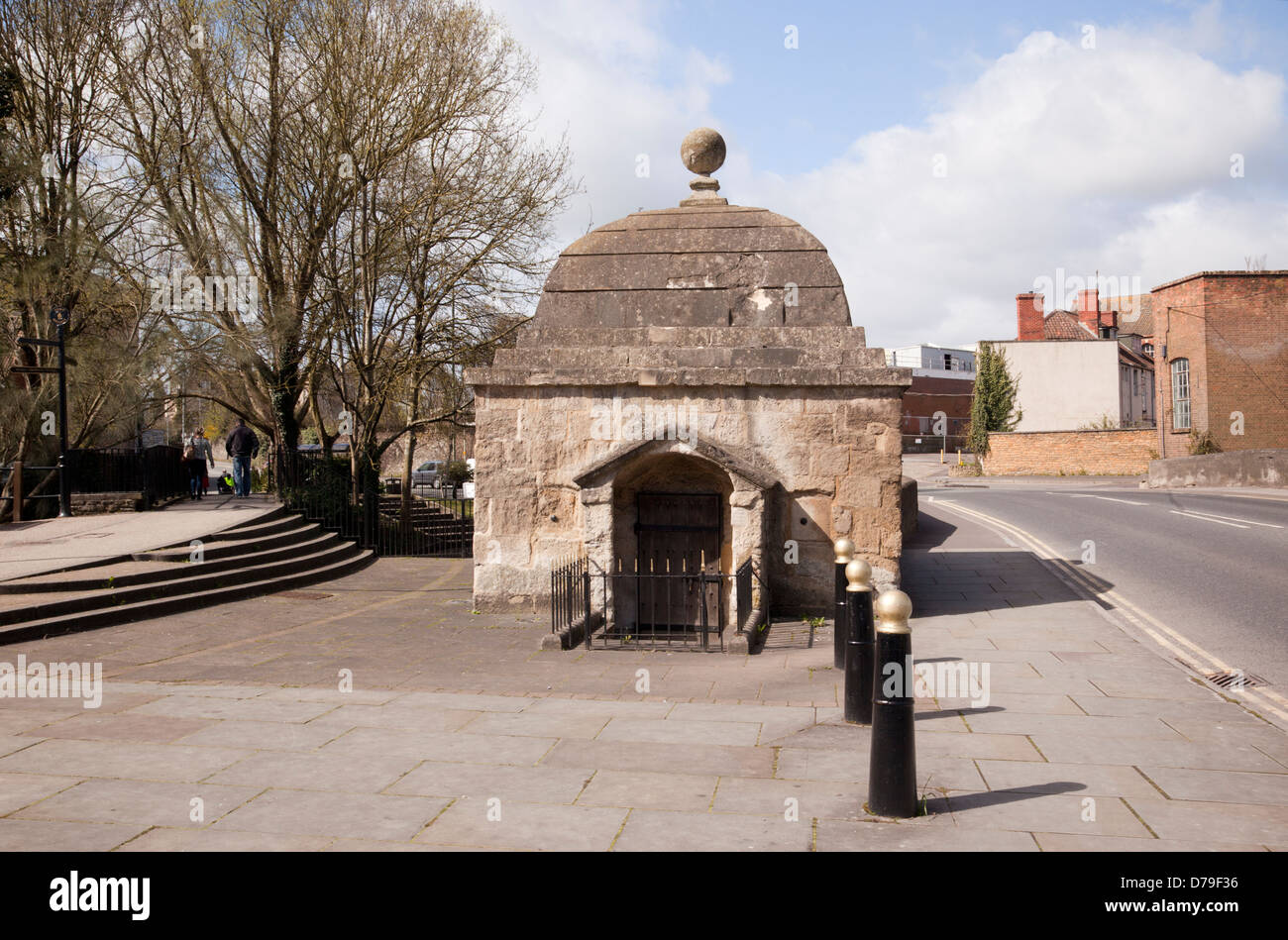 Trowbridge Blind House auf der Brücke über den Fluss Biss in Trowbridge, Wiltshire, England, Großbritannien Stockfoto